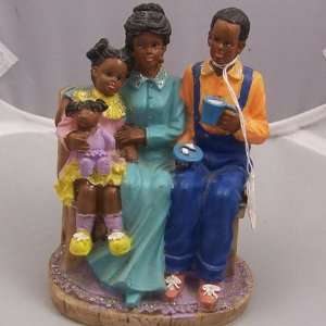  African American Family Heritage Figurine with Girl Child 