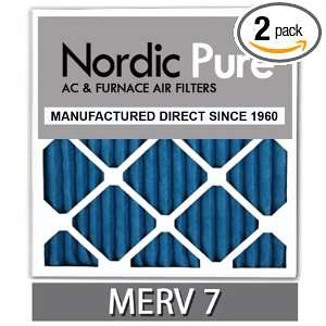 Nordic Pure 12x24x4M7 2 Pleated Air Condition Furnace Filter, Box of 2