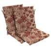 Piece Outdoor Seat Pad/Dining/Bistro Cushion Set   Red Floral