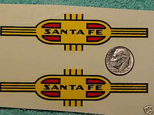 TWO W. S. DECALS 4 LIONEL PW 212 SANTA FE ALCO NOSE   