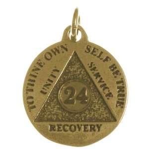 Alcoholics Anonymous Mini Medallion, #892, 24 Hour, 13/16 Wide 1 1/16 