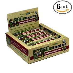 Amazing Grass Berry Green Superfood Energy Bar (Pack of 6)  