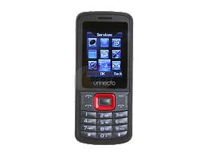    Unnecto ECO Black / Red Unlocked Bar Phone w/ Dual Sim