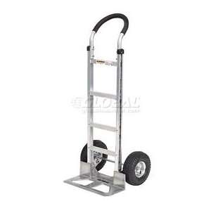  Aluminum Hand Truck Curved Handle Mold On Rubber Wheels 