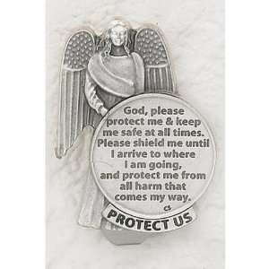  Angel God Please Protect Me Visor Clip