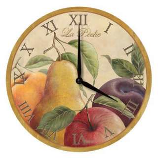Les Fruits Wood Clock   12.Opens in a new window