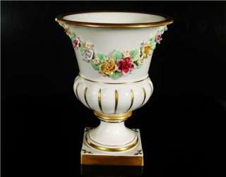 Large Antique Porcelain Vase Fantastic Flower Design  