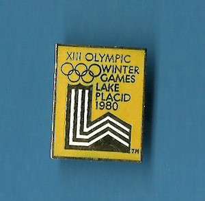 Vintage 1980 Lake Placid Olympics Lapel Collectors Pin A  