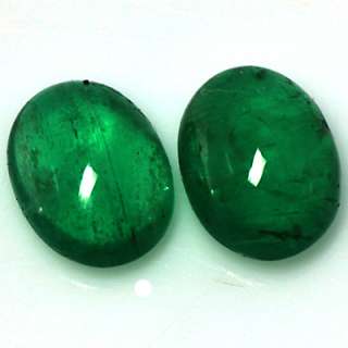 66cts NATURAL TOP GREEN EMERALD LOOSE GEMSTONE OVAL CAB ZAMBIAN 2 