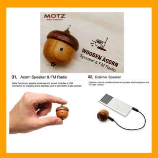 Motz Tiny Wooden Speaker for iPod and  Player NEW  