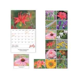   appointment wall calendar with scenes from gardens.