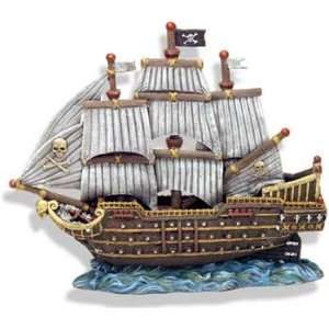  Skull & Crossbones War Ship Aquarium Ornament by Blue 