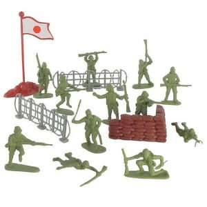  Plastic Army Men Japanese Soldier Figures 38 piece Play 