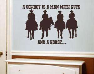 Boys Cowboys Western Room Decor Wall Quote Art Decal  