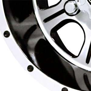 New 12X7 4 110 Raceline Monster Atv Black Machined Face Wheels/Rims