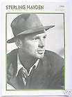 sterling hayden actor bio card mint  $