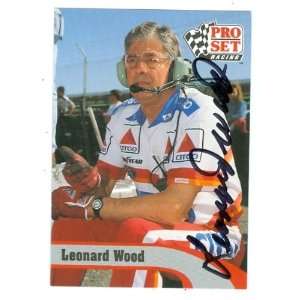   Wood autographed Trading Card (Auto Racing) Pro Set 