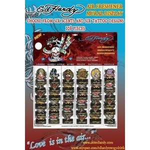  Ed Hardy Car Air Freshener 108 Pieces Scents and Designs 