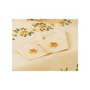  Fall Daisies Napkins Stamped Embroidery Kit