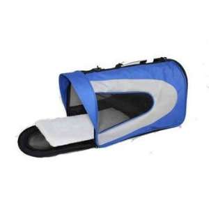   Top Quality Petlife Fldng Zpprd Sprty Carrier Blu/gry Lg
