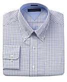    Tommy Hilfiger Dress Shirt, Fitted White Purple Check Long 