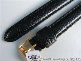MORELLATO BLACK LIZARD GRAIN LEATHER WATCH STRAP 12mm  
