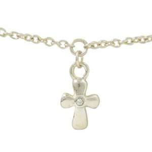 Belly Chain Adjustable with Cross Charm and CZ   BC10