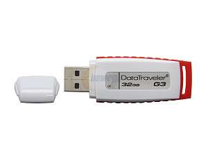 Kingston DataTraveler G3 32GB USB 2.0 Flash Drive (White & Red) Model 