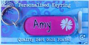 PERSONALISED KEYRING,ANY NAME,SCHOOL BAGS,SPORTS,KIDS  