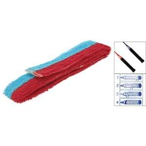  Como Red and Baby Blue Badminton Racquet Towel Towelling 