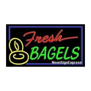  Neon Sign   FRESH BAGELS 