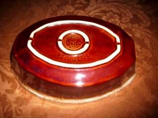Vintage McCoy 9 BROWN DRIP Oval Baking Dish GREAT  