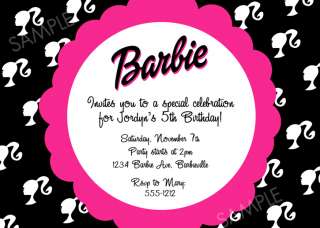 Barbie Birthday Invitation All Dolled Up  
