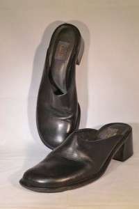 Womens Basic Black Classic Pumps Heels Mules Hillard & Hanson Size 9.5 