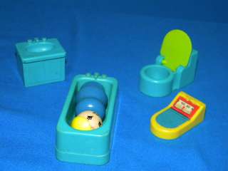   Price House #725 Little People BATH & UTILITY ROOM Accessories  
