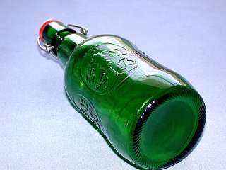   for a Beautiful Holland Green Glass G&B Grolsch Beer Bottle With Top