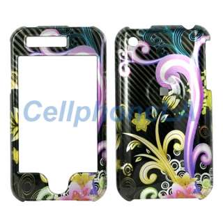   groovy flower hard cover case accessory for iphone 3g 3gs big star