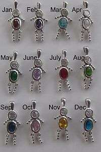 BOY BIRTHSTONE BRAT / KID / BABY CHARMS ~ ALL MONTHS AVAILABLE~ GREAT 