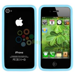 for VERIZON iPhone 4 G BLUE CASE+PRIVACY FILM+CHARGER  