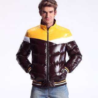   Jacket Puffer Slick Warm Comfortable Contrast Color Sport Down Jacket