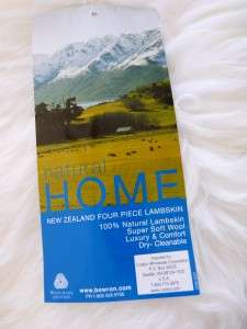   NATURAL HOME NEW ZEALAND FOUR PIECE LAMBSKIN WOOL BOWRON CREAM RUG 4X6