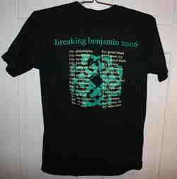 Breaking Benjamin Concert T shirt S 2006 Tour Phobia  