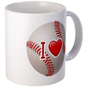  Mug (Coffee Drink Cup) I Love Baseball 