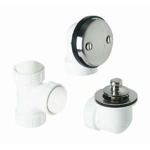 Economy Lift and Turn Bath Drain and Overflow Plumbers Half Kit for 