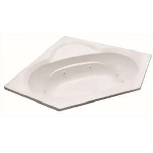   ST Drop In Whirlpool Corner White Tub with Matching Trim, 60X60X19