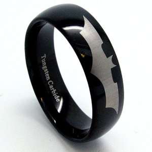   Ring with Silver Batman Symbol Anniversary Ring Wedding Band