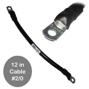   Black Battery Interconnect Cable 12 with 3/8 Lugs Electronics