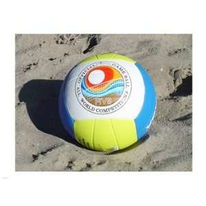 Beach Volleyball Ball 24.00 x 18.00 Poster Print