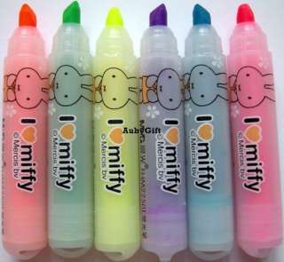 Bunny / Rabbit Stationery Mini Little Highlighter Pen / Marker 6 Six 