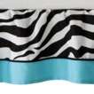 JoJo Designs Funky Zebra Toddler Bed Skirt  Turquoise 
